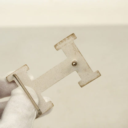 Hermes Belt Constance Belt Courchevel Togo Rouge Ash Black Silver Hardware F