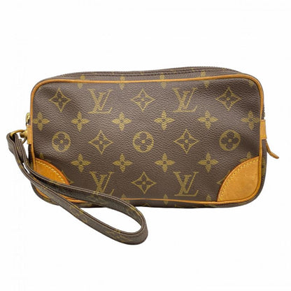 Louis Vuitton Clutch Bag Monogram Marly Dragonne PM M51827 Brown Men's
