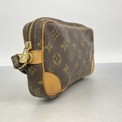 Louis Vuitton Clutch Bag Monogram Marly Dragonne PM M51827 Brown Men's
