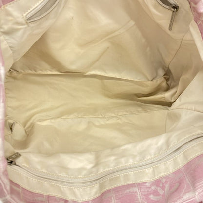 Chanel Tote Bag New Travel Nylon Pink Silver Hardware Women's