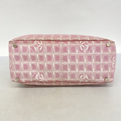 Chanel Tote Bag New Travel Nylon Pink Silver Hardware Women's