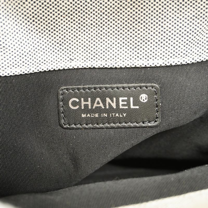 Chanel Tote Bag Camellia Chocolate Bar Canvas Gray Yellow Silver Hardware Ladies