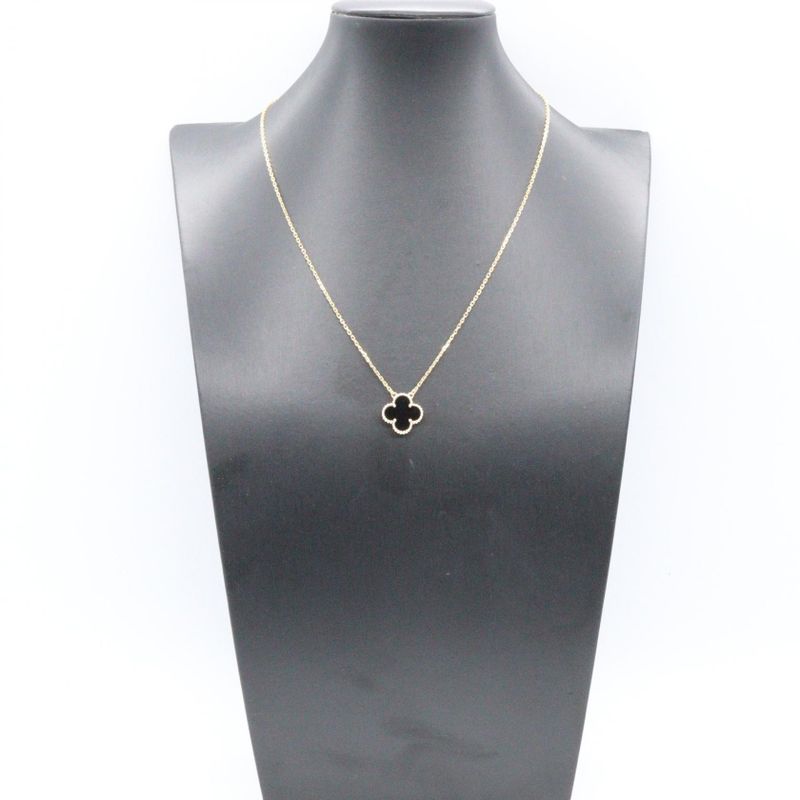 Van Cleef & Arpels Necklace Vintage Alhambra Necklace Onyx Vcara45800 Neck