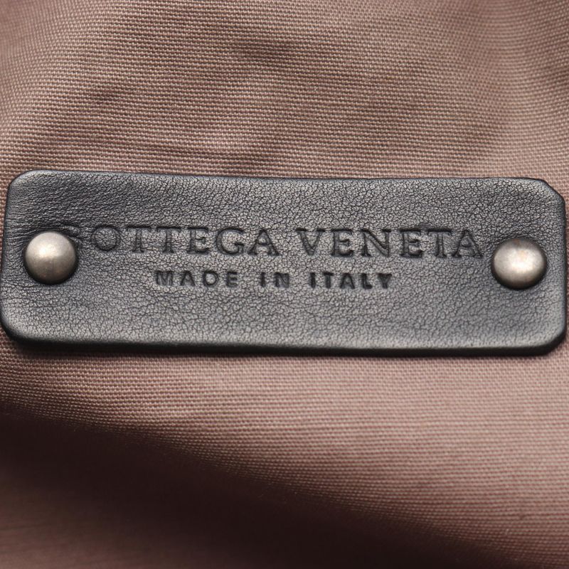 Bottega Veneta Waist Bag Body Bag Intrecciato 222310 Black Leather Intrecciato