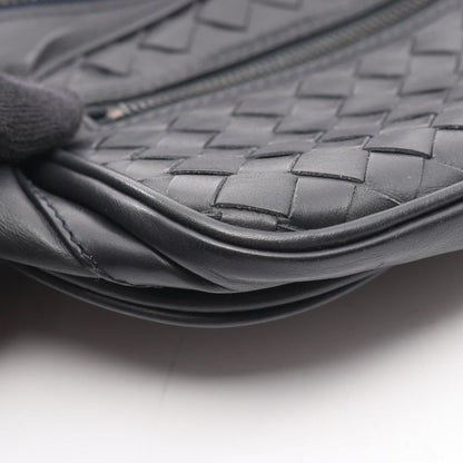 Bottega Veneta Waist Bag Body Bag Intrecciato 222310 Black Leather Intrecciato