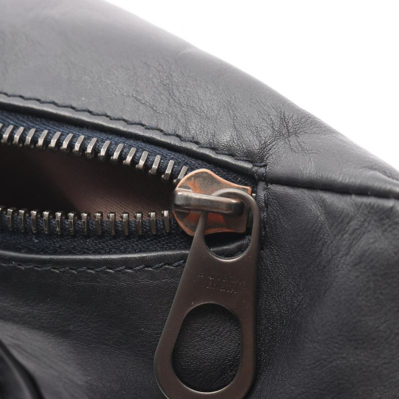 Bottega Veneta Waist Bag Body Bag Intrecciato 222310 Black Leather Intrecciato