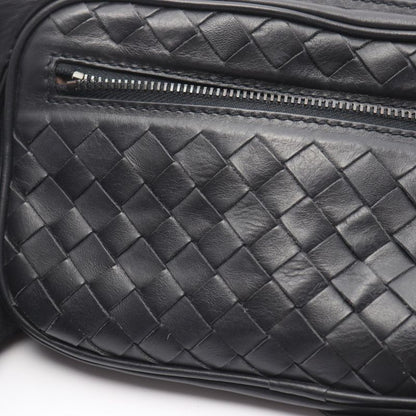 Bottega Veneta Waist Bag Body Bag Intrecciato 222310 Black Leather Intrecciato