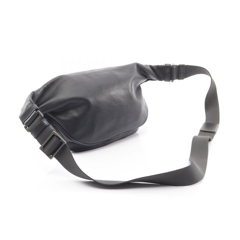 Bottega Veneta Waist Bag Body Bag Intrecciato 222310 Black Leather Intrecciato