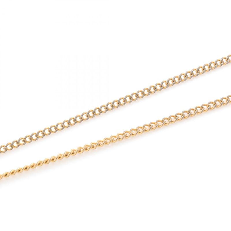 Christian Dior Necklace CD Logo GP (gold Plated) Necklace Women's Used B