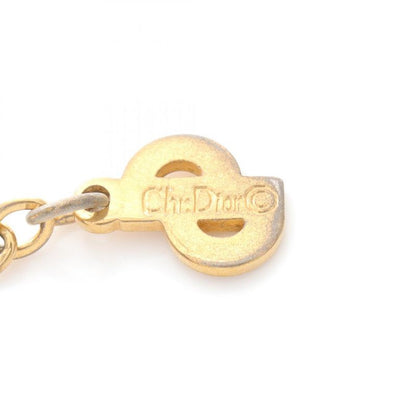 Christian Dior Necklace CD Logo GP (gold Plated) Necklace Women's Used B