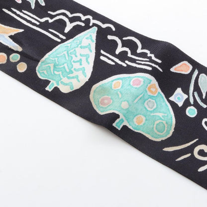 Hermes Scarf Twilly Isola Di Primavera Silk Scarf Women's Used B