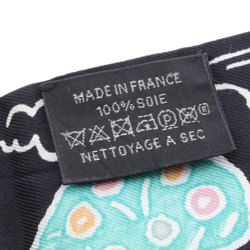 Hermes Scarf Twilly Isola Di Primavera Silk Scarf Women's Used B