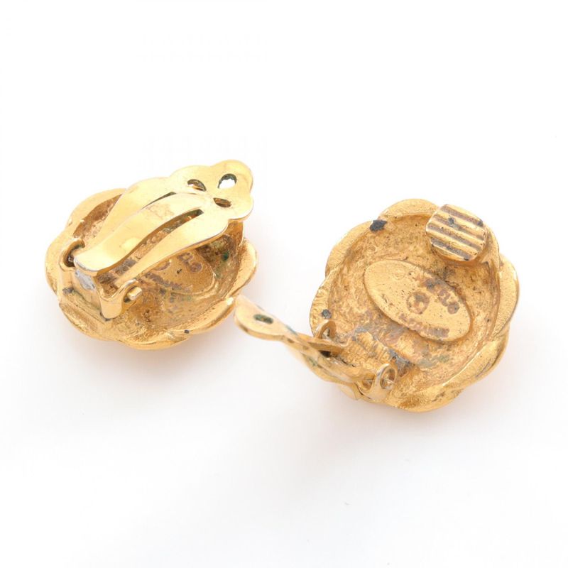 Chanel Earring Coco Mark GP (gold Plated) Earring Ladies Used B