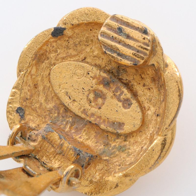 Chanel Earring Coco Mark GP (gold Plated) Earring Ladies Used B