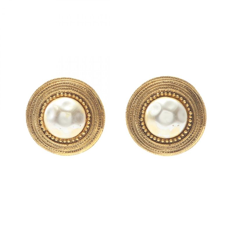 Chanel Earring GP (gold Plated) Earring Women's Used B