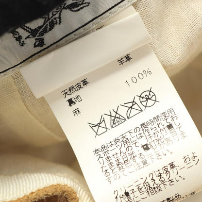 Hermes Cap H Embroidery Suede Hat Men's Used B