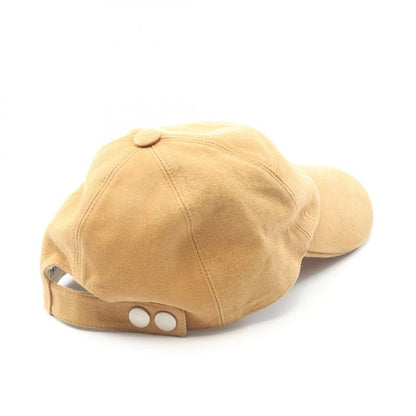 Hermes Cap H Embroidery Suede Hat Men's Used B