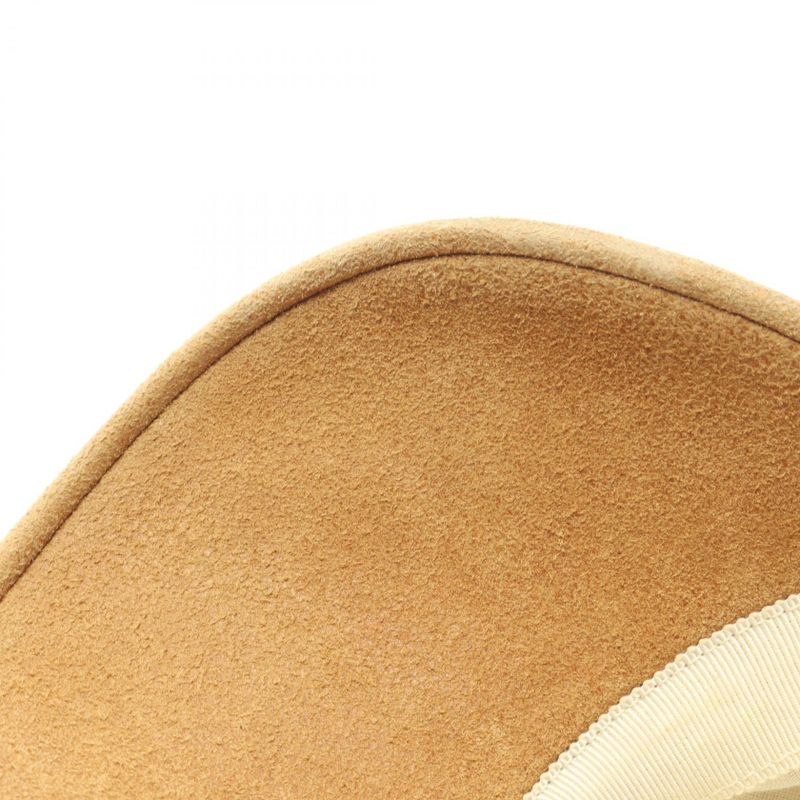 Hermes Cap H Embroidery Suede Hat Men's Used B