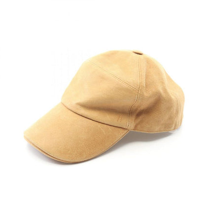 Hermes Cap H Embroidery Suede Hat Men's Used B