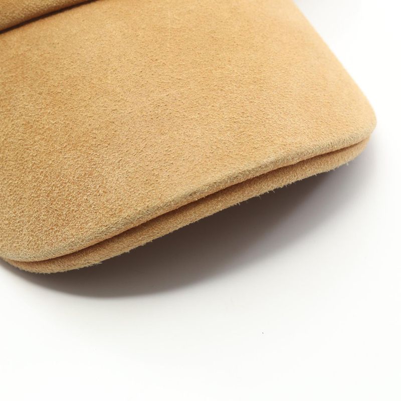 Hermes Cap H Embroidery Suede Hat Men's Used B