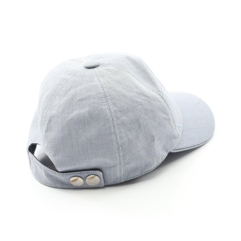 Hermes Cap H Embroidery Canvas Hat Men's Used B