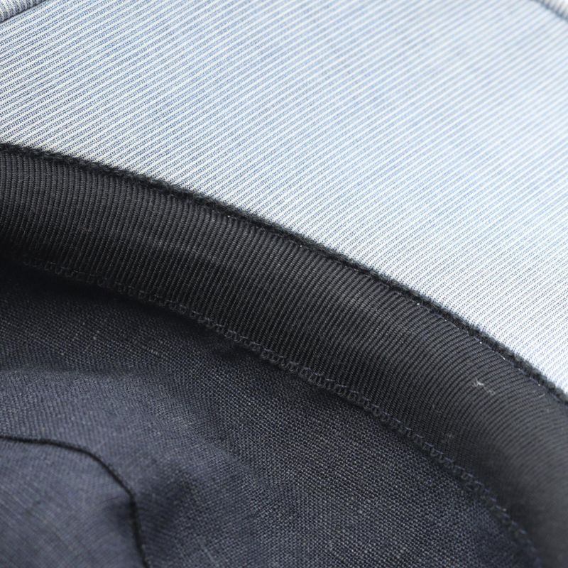 Hermes Cap H Embroidery Canvas Hat Men's Used B