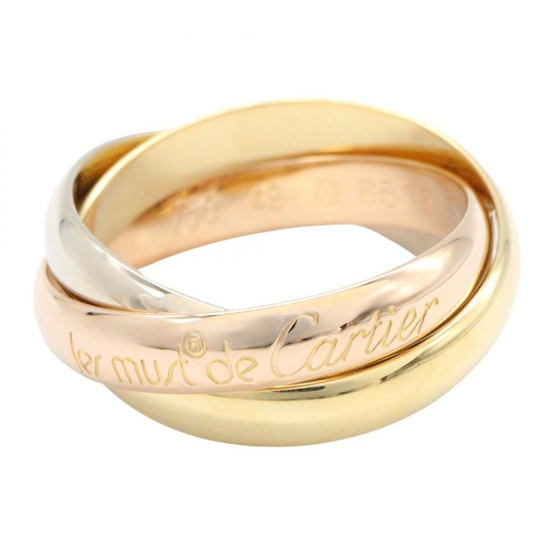 Cartier Ring ・ring Trinity Ring 18k (yellow Gold) 18k White Gold (white Gold)