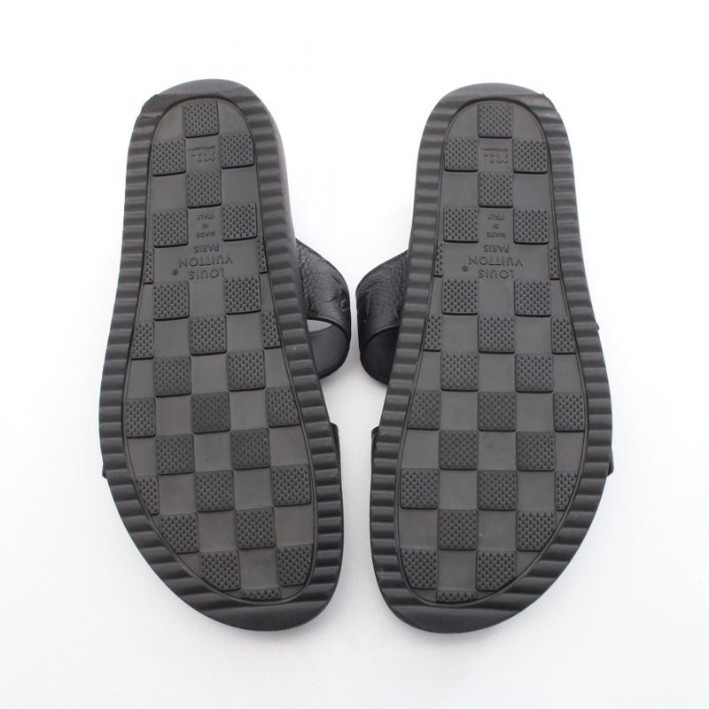 Louis Vuitton Sandals LV Venice Mules Monogram Leather Sandals Men's Used B