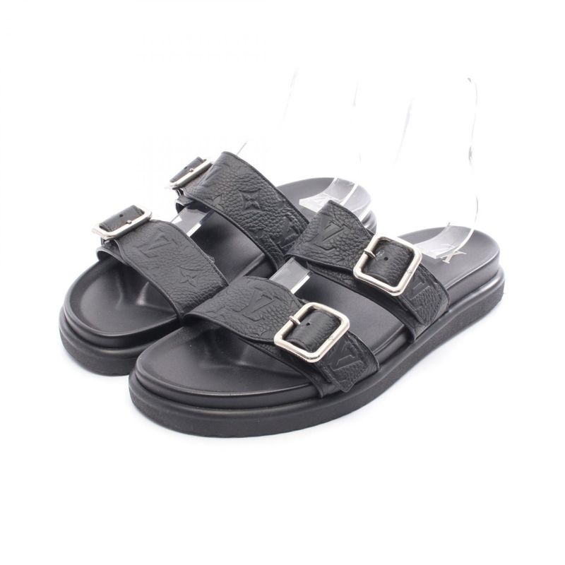 Louis Vuitton Sandals LV Venice Mules Monogram Leather Sandals Men's Used B