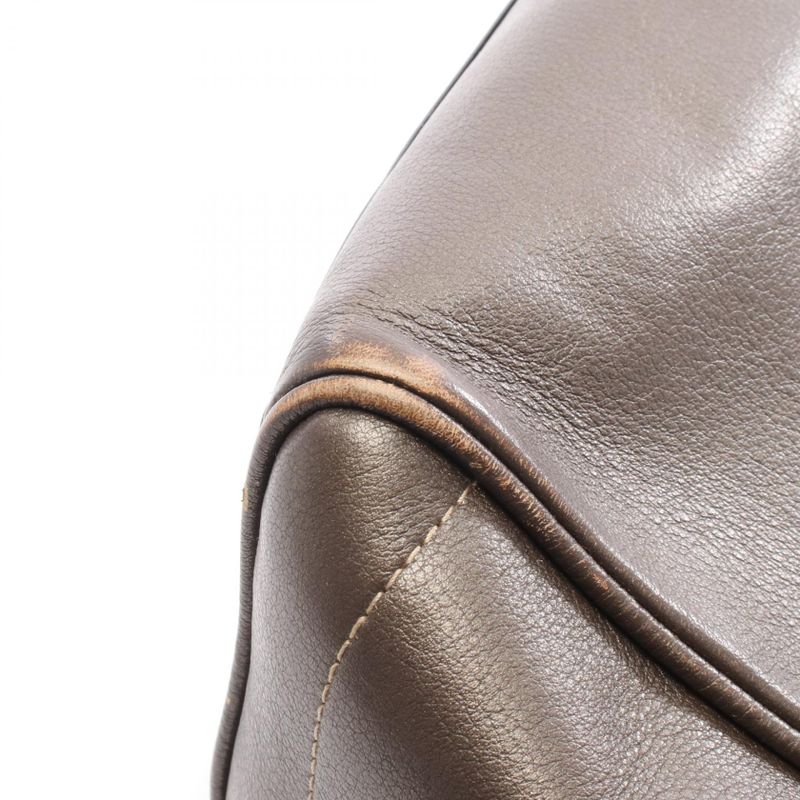 Loewe Tote Bag Heritage Dark Brown Leather Heritage Women's Used C