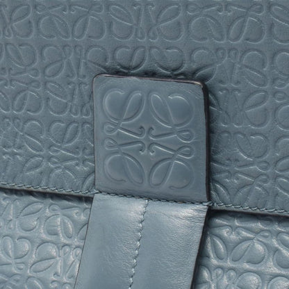 Loewe Shoulder Bag Avenue Repeat Anagram Light Blue Leather Anagram Chain