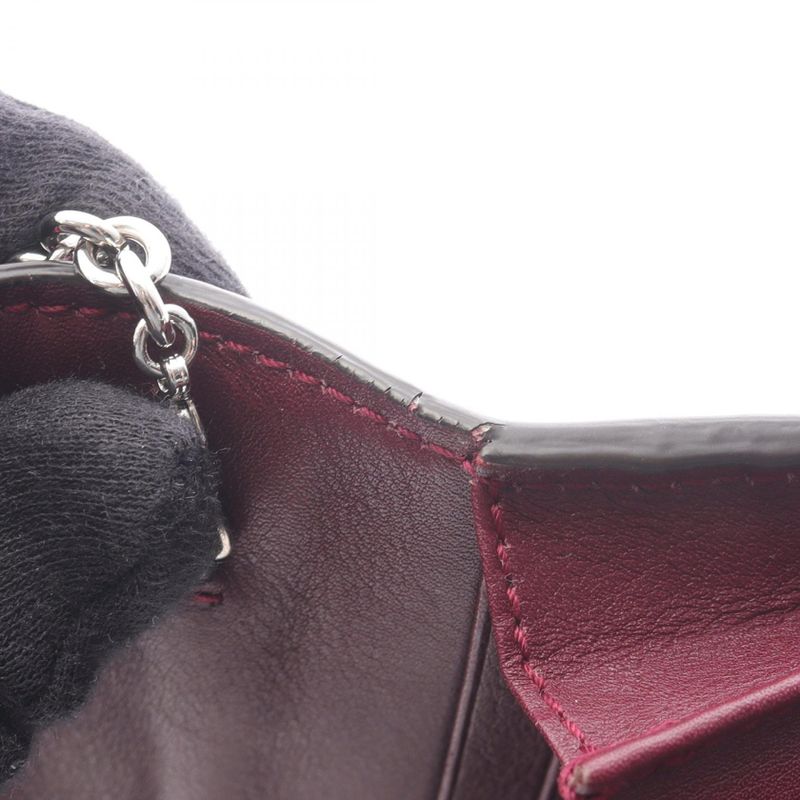 Gucci Bifold Long Wallet Chain Wallet 331746 Bordeaux Leather Chain Wallet