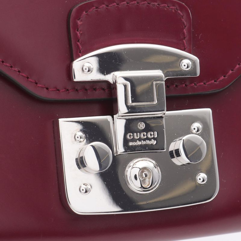 Gucci Bifold Long Wallet Chain Wallet 331746 Bordeaux Leather Chain Wallet