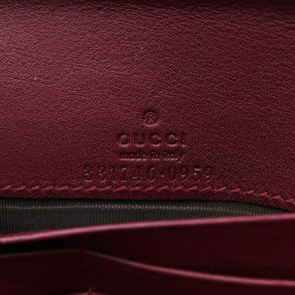 Gucci Bifold Long Wallet Chain Wallet 331746 Bordeaux Leather Chain Wallet