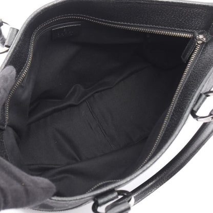 Gucci Handbag GG Canvas 113011 Black Canvas Leather Tote Bag Women's Used B