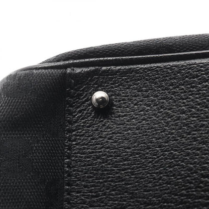 Gucci Handbag GG Canvas 113011 Black Canvas Leather Tote Bag Women's Used B