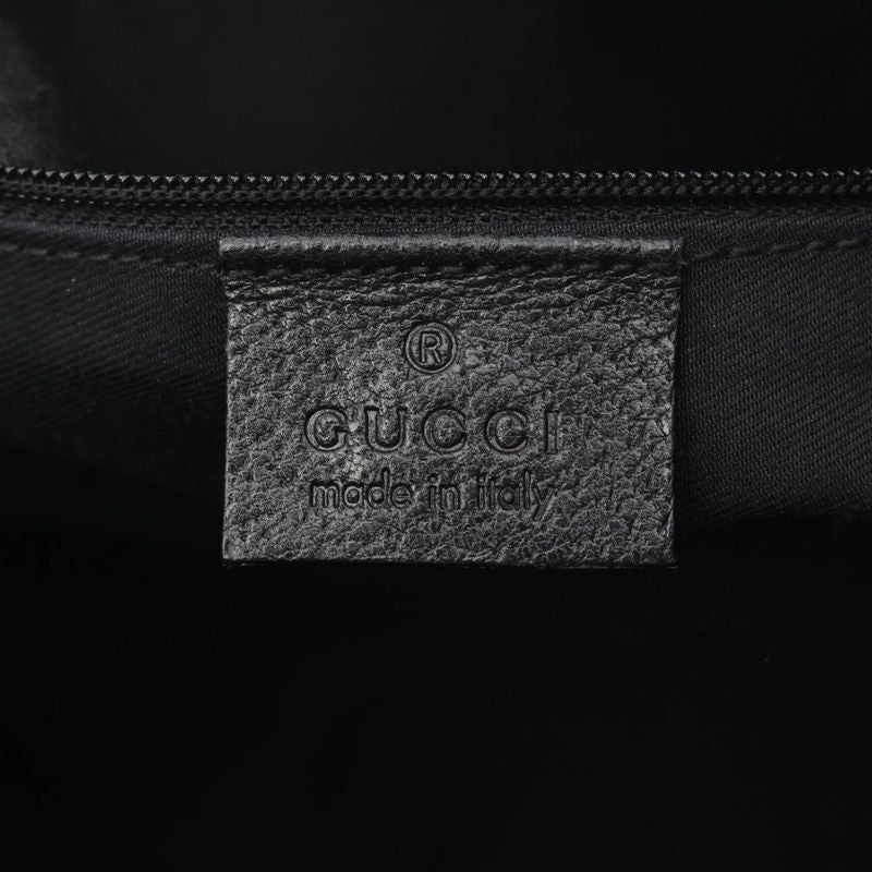 Gucci Handbag GG Canvas 113011 Black Canvas Leather Tote Bag Women's Used B