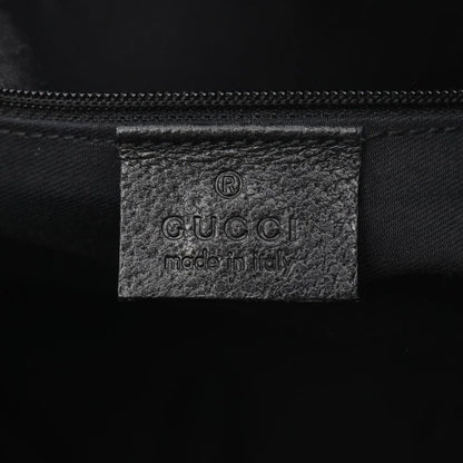 Gucci Handbag GG Canvas 113011 Black Canvas Leather Tote Bag Women's Used B