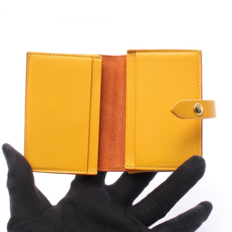 Celine Card Case Orange Leather Card Case Ladies Used B