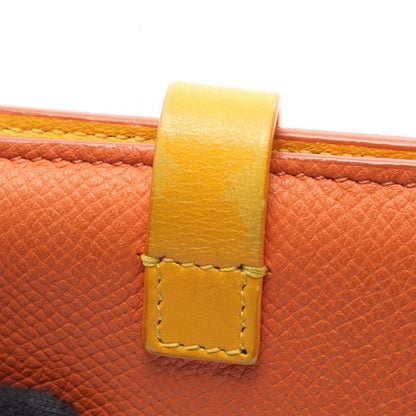 Celine Card Case Orange Leather Card Case Ladies Used B