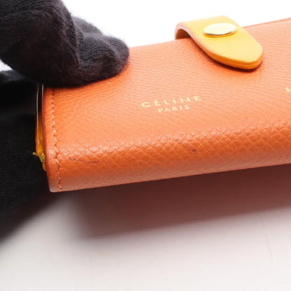 Celine Card Case Orange Leather Card Case Ladies Used B