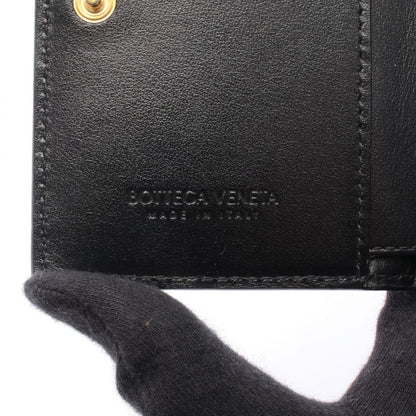 Bottega Veneta Bifold Wallet Intrecciato 742330 Black Leather Intrecciato
