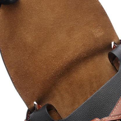 Loewe Shoulder Bag Gate Bag Small Black Brown Leather Gate Bag Small Ladies