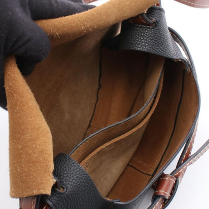 Loewe Shoulder Bag Gate Bag Small Black Brown Leather Gate Bag Small Ladies