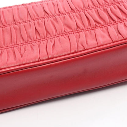 Prada Shoulder Bag Nappa Gaufre Sound Lock 1bd139 Red Leather Nappa Gaufre