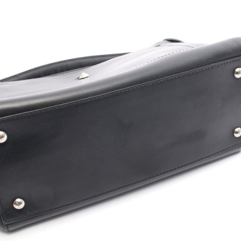 Fendi Handbag Dot Com 8bn293 Black Leathercom 2way Shoulder Ladies Used B