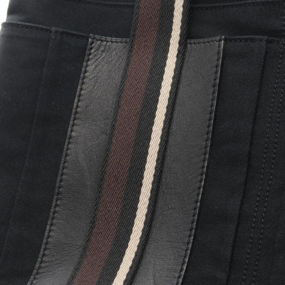 Hermes Tote Bag Troca Horizontal MM Black Brown Canvas Leather Troca Horizontal