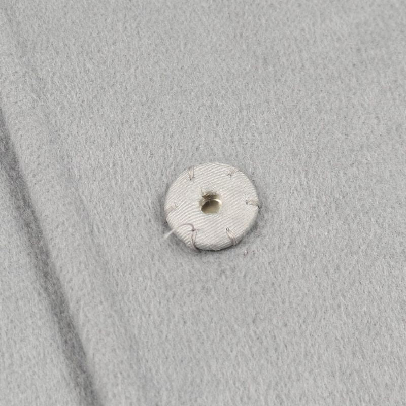 Prada Gray Wool Collarless Coat Women's