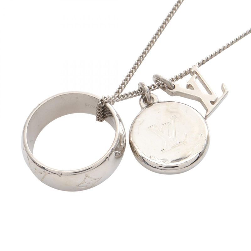 Louis Vuitton Necklace Ring Necklace Monogram M62485 Stainless Steel Ring