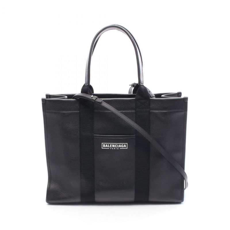 Balenciaga Tote Bag Hardware Tote Hardware 671400 Black Leather Hardware M